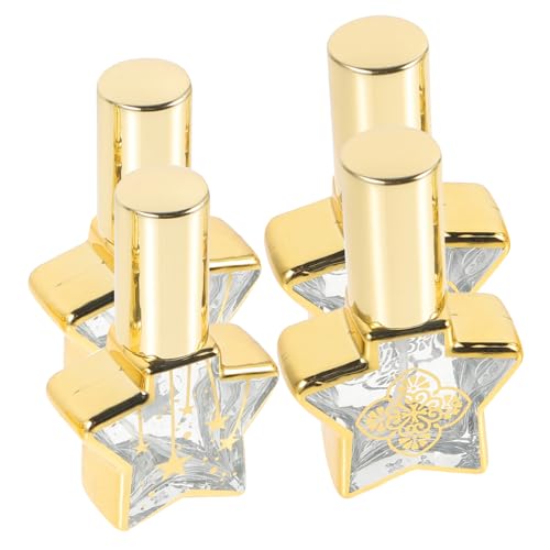 TOVINANNA 4stücke Mini Parfümzerstäuber Glasflaschen Für Damen Nachfüllbar Und Tragbar Für Reisen Und Handtaschen Vintage Design Für Und Lotion von TOVINANNA