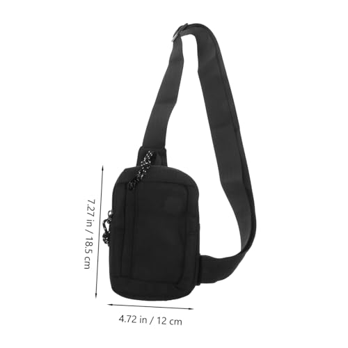 TOVINANNA Mini Sling Bag Herren Damen Japanischer Streetstyle Mini Brusttasche Crossbody Umhängetasche Trendige Schultertasche Freizeit Reise Alltag Schwarz von TOVINANNA