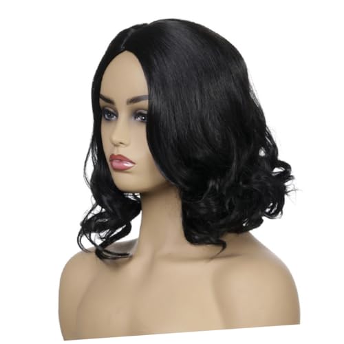 TOVINANNA Kurze Lockige Perücke Für Damen Künstlicher Haar Accessoire Mode Perücke Haarteil Für Cosplay Alltag Strapazierfähig Natürlich Belüftet Bequem von TOVINANNA