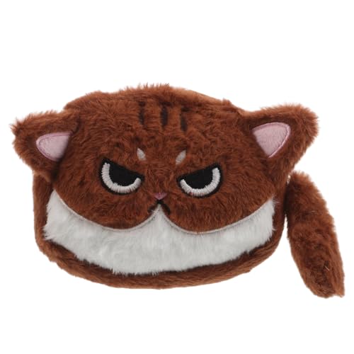 TOVINANNA Münzbörse Kleiner Süßer Cartoon-Geldbeutel Aus Weichem Plüsch Mit Katzenmotiv Mini-Geldbörse Mit Reißverschluss Für Stofftiere von TOVINANNA