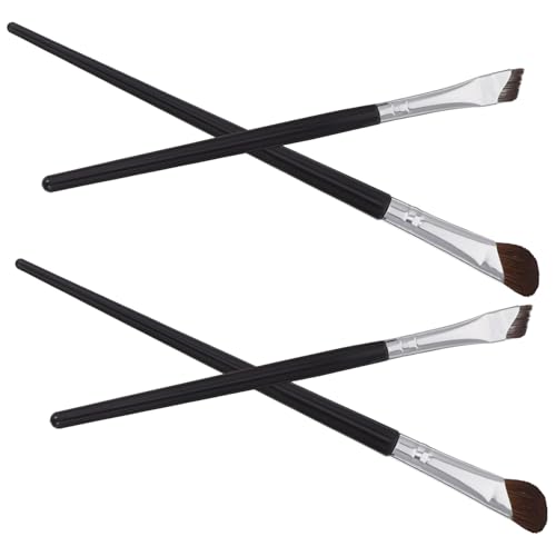 TOVINANNA 4stücke Abgewinkelter Augen-make-up-pinsel Eyeliner-pinsel Concealer-pinsel Für Augenpartie Abgewinkelter Make-up-pinsel Für Präzises Auftragen Und Konturieren von TOVINANNA