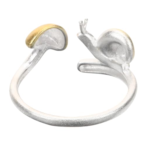 TOVINANNA Mushroom Design Ring für Damen Einstellbarer Offener Ring für Teenager Mädchen Charmanter Schmuck für Alltag Einzigartige Pilz Dekoration für von TOVINANNA