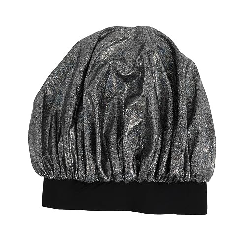 TOVINANNA Nachtmütze Mit Breiter Krempe Netz Dreadlocks Spa Haar-schlafhaube Party Haarnadel Für Welle Groß Masken Stirnband Bögen Hoch Locken Alle Gummibänder Frauen Satin Black von TOVINANNA