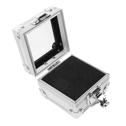 TOVINANNA Aufbewahrungshalter Für Nagelbohrer Aus Zinklegierung Box Mit Lochdesign Für Nagelschleifköpfe Organizer Für Maniküre-polierköpfe Und Bohrer Staubdichtes Etui Für Nail Art von TOVINANNA