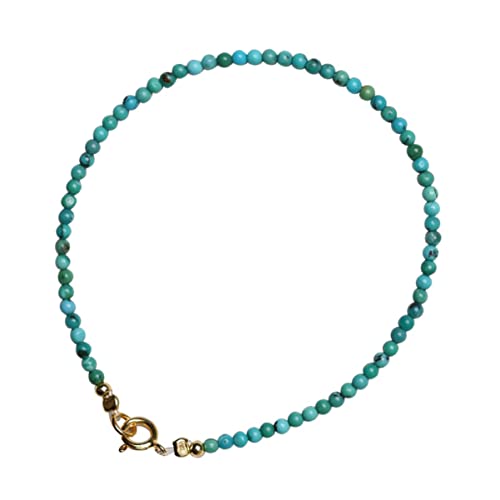 TOVINANNA Natürliches Türkis Armband für Damen Elegantes Handgefertigtes Armband Türkisperlen Individuelles Schmuckstück für Frauen für und Besondere Anlässe von TOVINANNA