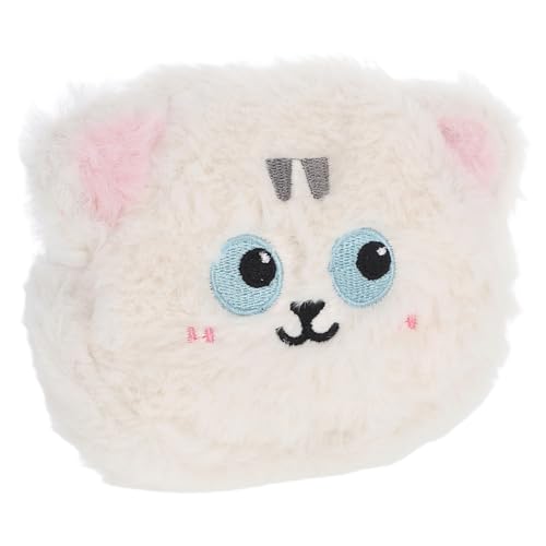 TOVINANNA Niedlicher Cartoon Münzbeutel Plüsch für Kleine Gegenstände Flauschige Geldbörse für Münzen Karten Kopfhörer Kompaktes Design für Damen von TOVINANNA