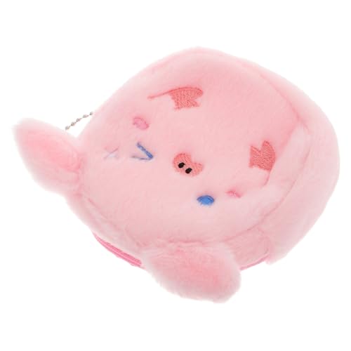 TOVINANNA Niedlicher Plüsch Reißverschluss Münzbeutel Ohrhörer Mini Cartoon Handtasche Lustiger Tier für Robustes Material Modisches Design von TOVINANNA