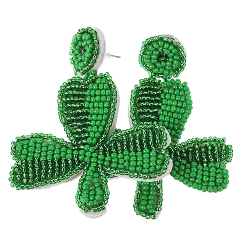 TOVINANNA Ohrringe Kleeblatt mit Perlen Handgefertigte Grüne St Patrick'S Day Ohrhänger Eleganter Irischer Schmuck für Damen Festliche Accessoires TOVINANNA Ohrringe Kleeblatt mit Perlen Handgefertigte Grüne St Patrick'S Day Ohrhänger Eleganter Irischer Schmuck für Damen Festliche Accessoires von TOVINANNA