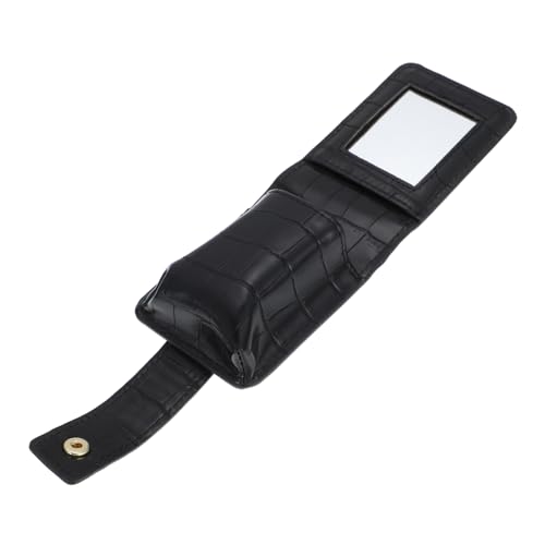 TOVINANNA Leder-Aufbewahrungstasche Mit Kleinen Spiegel Für Lippenstift Tragetasche Reise-Makeup-Tasche Organizer Tasche Für Make-up Aufbewahrungstasche Mehrzweck von TOVINANNA
