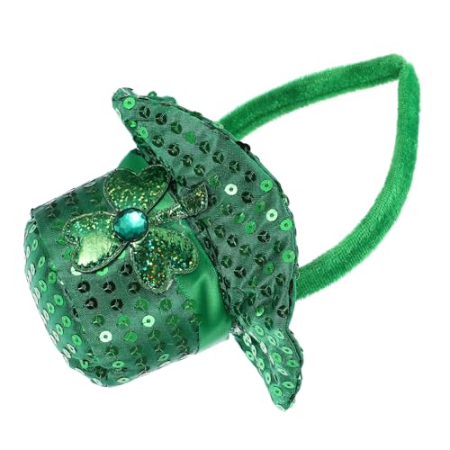 TOVINANNA Pailletten Hut Stirnband Kleeblatt Stirnband St Patrick'S Day Accessoires Damen Dekoratives Stirnband St Patrick'S Day Kopfschmuck Festival Party Dekoration St Patrick'S von TOVINANNA