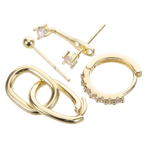 TOVINANNA Paperclip Ohrringe Damen Strass Creolen Kleine Stecker Ohrschmuck Sicherer Halt Alltag Elegant von TOVINANNA