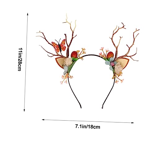TOVINANNA Party Stirnband mit Geweih und Haarschmuck für Damen und Langlebiges Material Geeignet für Weihnachten Halloween Festveranstaltungen und Showauftritte Zufällige Zufällige Farbe von TOVINANNA