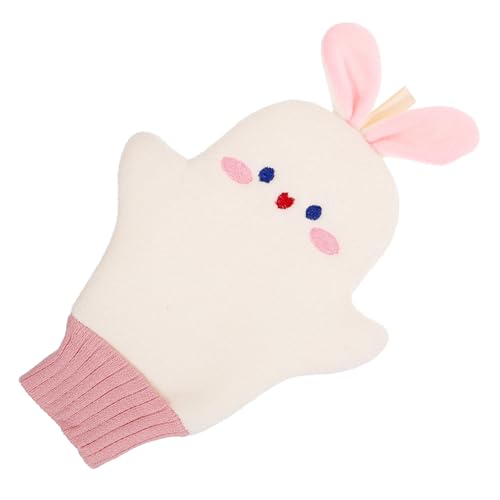 TOVINANNA Cute Exfoliating Duschhandschuh Für Frauen Sanfte Peeling-mitte Mit Niedlichem Hasenmotiv Kompakt Und Leicht Für Unterwegs Effektive Reinigung Und Sanftes Peeling Für Tägliche von TOVINANNA