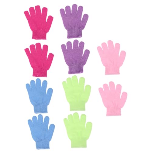 TOVINANNA Peeling-handschuhe Für Den Körper 10-teilige Nylon-duschbürste Bademassagehandschuhe Körperpeeling-handschuhe Garshana-handschuhe Für Männer Und Frauen von TOVINANNA