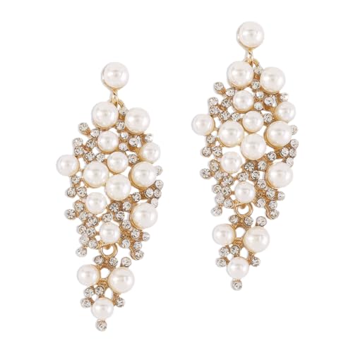 TOVINANNA Perlenohrringe Für Damen Mit Strass Ohrhänger Baumelnd Ohrstecker Für Hochzeit Party Geburtstag Jubiläum Und Andere Besondere Anlässe von TOVINANNA