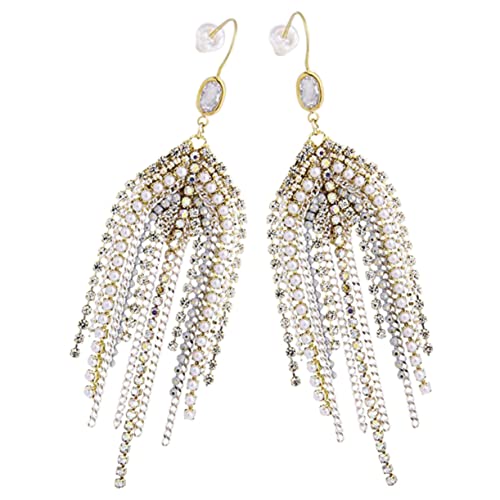 TOVINANNA Perlen Tassel Ohrringe für Damen Chandelier Ohrringe Perlen für Hochzeiten und Besondere Anlässe Einzigartiger Modeschmuck für Einen Stilvollen Look von TOVINANNA