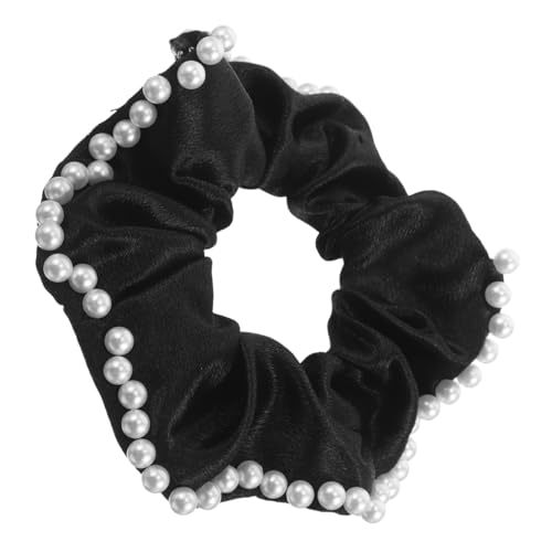 TOVINANNA Perlenstirnbänder Für Damenhaar Weiche Haargummis Aus Satin Große Elastische Haarbänder Mit Perlen Bequem Für Dutts Und Täglichen Gebrauch Modeaccessoire Für Damen von TOVINANNA