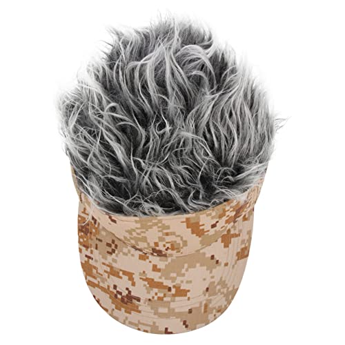 TOVINANNA Baseballmütze Mit Perücke Für Herren Atmungsaktive Sportkappe Einheitsgröße Tragbar Für Outdoor Aktivitäten Modische Accessoires Für Männer von TOVINANNA