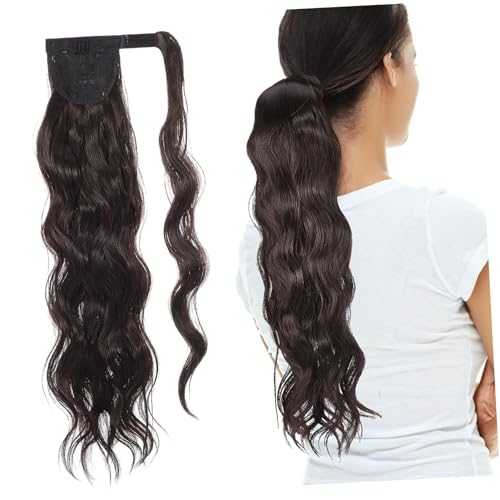 TOVINANNA Pferdeschwanz-verlängerungen Lockiges Haar Perücken für Frauen Gefälschter Pferdeschwanz Haarteil Einfach Zu Installierende Pferdeschwanz-perücke von TOVINANNA