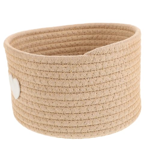 TOVINANNA Platzsparender Korb Aus Baumwollseil Mini-aufbewahrung Für Babyspielzeug Und Wäsche Süßer Gewebter Korb Für Die Kinderzimmerdekoration von TOVINANNA