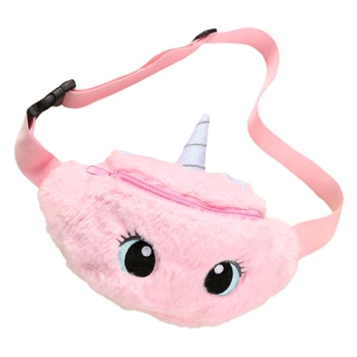 TOVINANNA Plüsch Einhorn Hüfttasche für Mädchen mit Verstellbarem Gurt Kompakte Kindertasche aus Langlebigem für Reisen und Alltag Süße Umhängetasche in Rosa von TOVINANNA