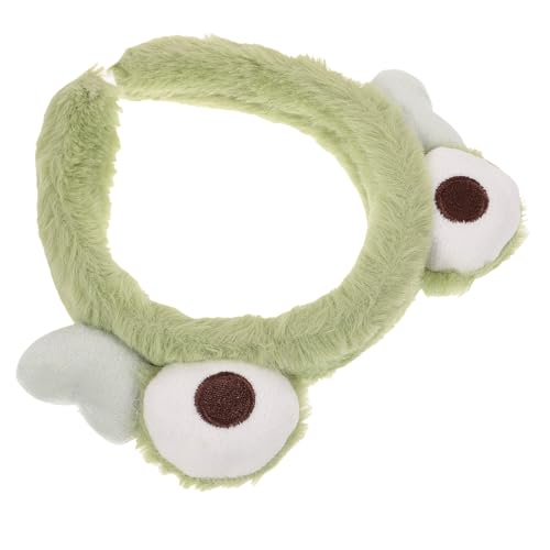 TOVINANNA Plüsch Frosch Haarband Waschgesicht Stirnband Elastisch Niedlich Make Up Stirnband für Frauen und Mädchen Geeignet für Spa Gesichtsmaske Hautpflege und Haarfixierung von TOVINANNA