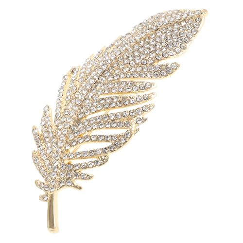 TOVINANNA Plume Brooch für Damen Eleganter Rhinestone Inlay Anstecker Brosche für Kleidung Jacke Mantel Stilvolles Accessoire für Besondere Anlässe von TOVINANNA