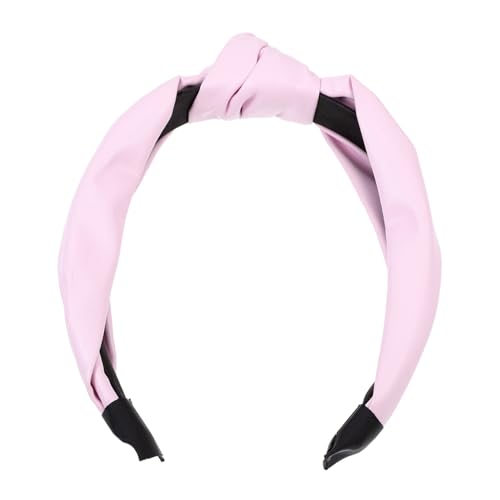 TOVINANNA Pu Leder Breites Haarband Stirnband Einfaches Schickes Stirnband Damen Dekoratives Haarband Mode von TOVINANNA