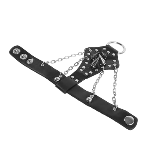 TOVINANNA Punk Finger Armband mit Ring Kreatives Gothic für Halloween Party Auftritte Verstellbares Design für Herren Damen Einzigartige Handkette für Stilvolle Outfits von TOVINANNA