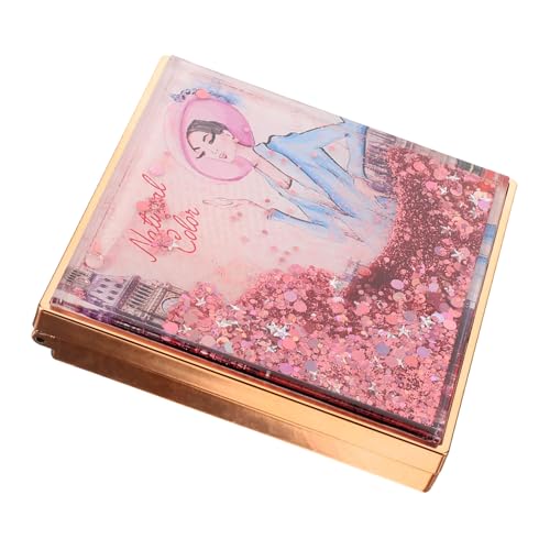 TOVINANNA 9gitter Leere Lidschattenpalette Mit Fächern Diy Kosmetikbox Für Lippenstift Und Lidschatten Tragbare Make-up-box Im Eleganten Roségold-look Für Kreative Anwendungen von TOVINANNA