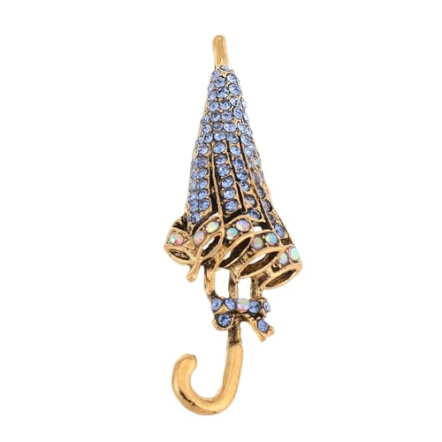 TOVINANNA Regenschirm Brosche Für Damenkleidung Hut Revers Pin Mit Strassverzierung Kleidungsdekor Abzeichen Anstecknadel Brosche Für Baskenmützen Und Mantel von TOVINANNA