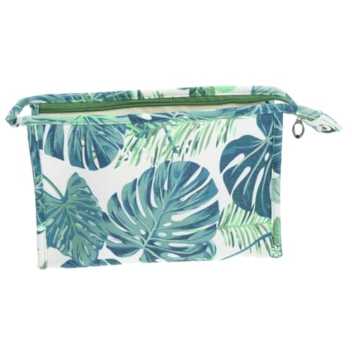 TOVINANNA Reise-Make-up-Tasche – Canvas-Tasche Mit Blättermuster Kompakte Kulturtasche Für Frauen von TOVINANNA