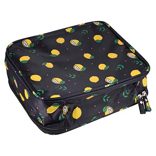 TOVINANNA Kosmetiktasche Mit Organizer Tragbare Kosmetikaufbewahrung Für Reisen Urlaub Business Outdoor-aktivitäten Zitronendruck von TOVINANNA