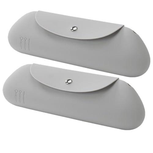 TOVINANNA Damen Pinseletui Tragbarer Silikon-Make-up-pinselhalter Reisekosmetiktasche Pinselaufbewahrungstasche von TOVINANNA