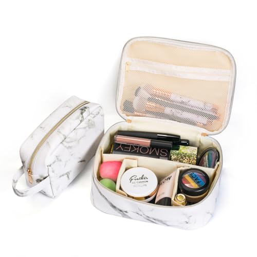 TOVINANNA Reise-kulturbeutel Für Damen Make-up-Taschen-Set Mit Marmormuster Große Kapazität Kulturbeutel Tragbare Kosmetiktasche Mit Reißverschluss Haar-Make-up-Tasche TOVINANNA Reise-kulturbeutel Für Damen Make-up-Taschen-Set Mit Marmormuster Große Kapazität Kulturbeutel Tragbare Kosmetiktasche Mit Reißverschluss Haar-Make-up-Tasche von TOVINANNA