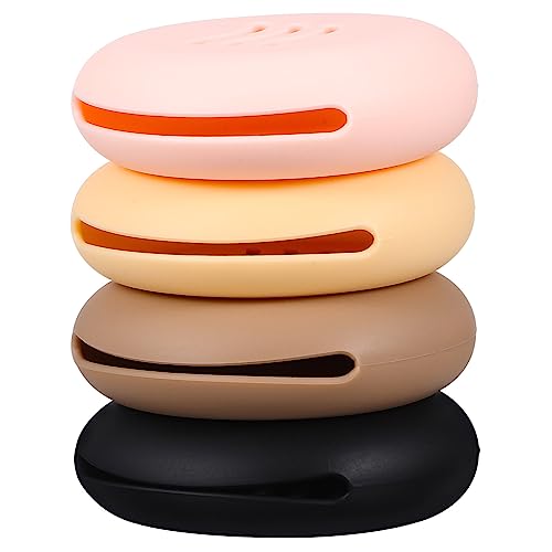 TOVINANNA 4stücke Make-up Schwammhalter Kosmetiktasche Silikon Schwamm Organizer Puderquastenhalter Ästhetische Reiseutensilien Für Make-up-accessoires von TOVINANNA