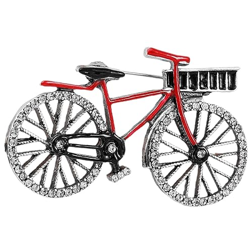 TOVINANNA Strass Fahrrad Brosche Metall Kleid Nadel Strass Brosche Für Damen Kleidung Tasche Rucksack von TOVINANNA