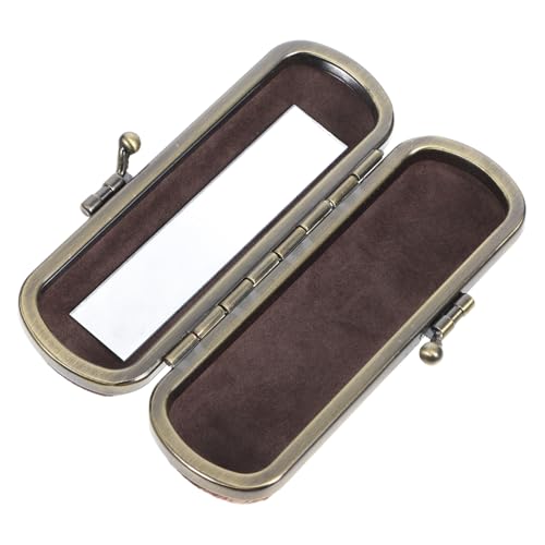 TOVINANNA Retro Lippenstiftetui Mit Spiegel Tragbarer Lippenstift Organizer Eleganter Lippenstifthalter Für Damen Blumenmuster Für Reisen von TOVINANNA
