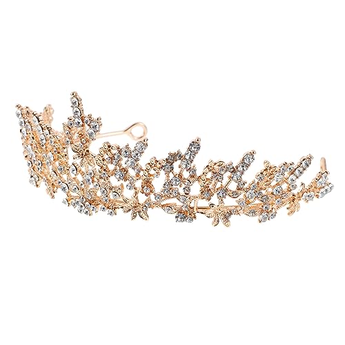 TOVINANNA Rhinestone Krone für Hochzeiten Braut Tiara mit Stabiler für Damen Hochzeiten Partys und Bühnenauftritte Metallmaterial Langlebig und Formbeständig für Besondere Anlässe von TOVINANNA