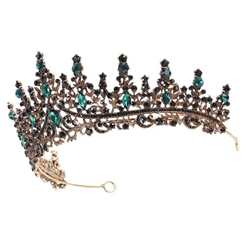 TOVINANNA Rhinestone Tiara für Damen für Hochzeiten Partys Auftritte Leicht Funkelnder Haarschmuck mit Grünen Schwarzen Besondere Anlässe von TOVINANNA