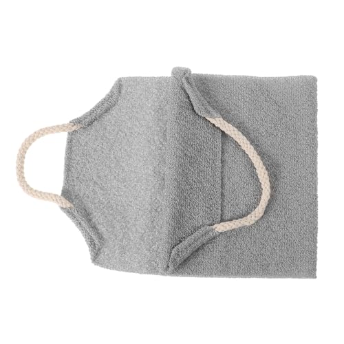 TOVINANNA Rückenpeeling Badetuch Badewäscher für den Körper Waschlappen-Peeling Dehnbares Duschhandtuch Exfoliation Handtuch Rückenziehendes Handtuch Waschlappen Luffa Polyester Light Grey von TOVINANNA