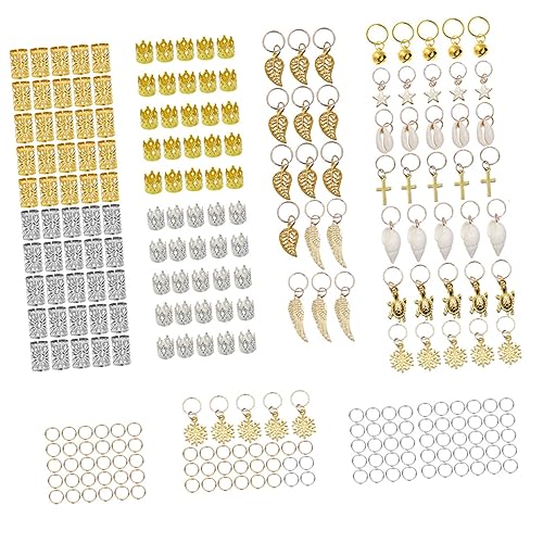 TOVINANNA 250stücke Dreadlock Haarschmuck Mit Metall-schalen-dekoration Vielseitige Haarpins Für Kreative Frisuren Geeignet Für Zöpfe Und Dreadlocks von TOVINANNA