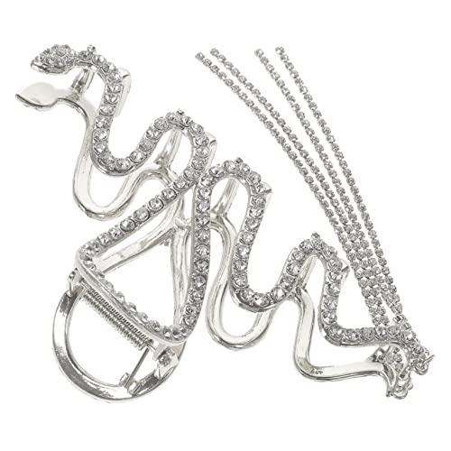 TOVINANNA Schlangen-haarspange Strass Schlangen-haarquaste Metall-haarspange Für Frauen Elegantes Accessoire Für Besondere Anlässe von TOVINANNA