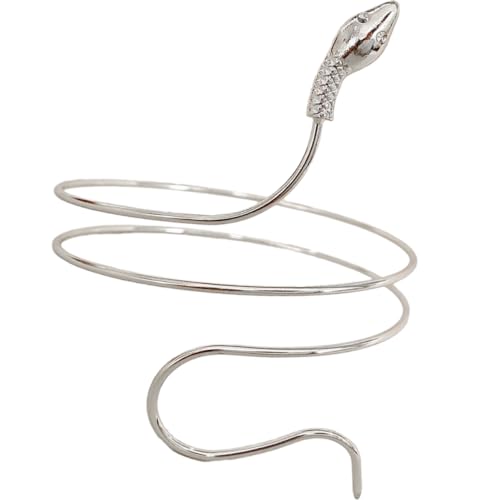 TOVINANNA Schlangenarmmanschette Damen Edelstahl Verstellbar Oberarm Schmuck Für Frauen Elastisches Armband Im Snake Design Modisches Oberarmarmband Für Besondere Anlässe Und Alltagsmode von TOVINANNA