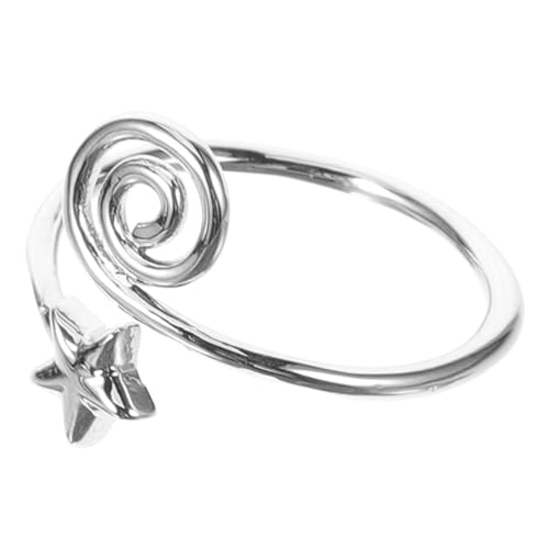 TOVINANNA Zehenringe Aus Metall Für Damen Wirbeldraht Und Stern-design Offener Zehenring Schlicht Und Einfach Zu Tragen Vintage-optik Für Strandpartys von TOVINANNA