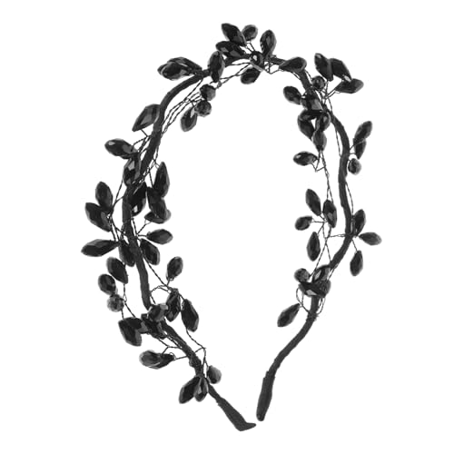 TOVINANNA Schwarzes Kristall Stirnband Juwelenbesetztes Stirnband Für Damen Modische Stirnbänder Für Damen Stirnband Für Teenager Hochzeits Stirnbänder Für Die Braut Statement von TOVINANNA