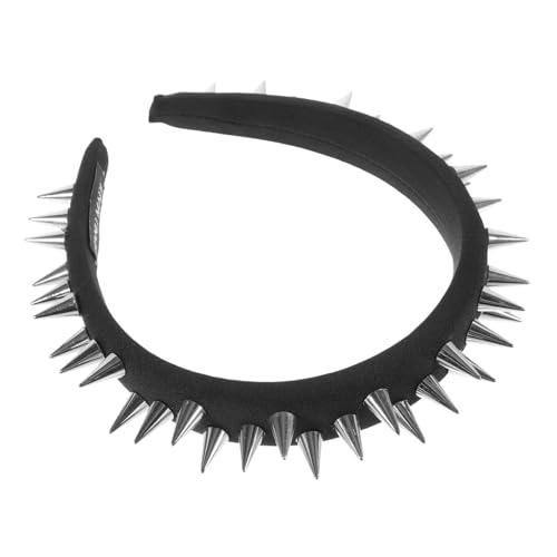 TOVINANNA Schwarzes Stirnband Mit Nieten Stirnbänder Für Teenager Mädchen Punk Kopfschmuck Punk Accessoires Stirnband Halloween Stirnbänder Mit Nieten Für Frauen Halloween Stirnbänder von TOVINANNA