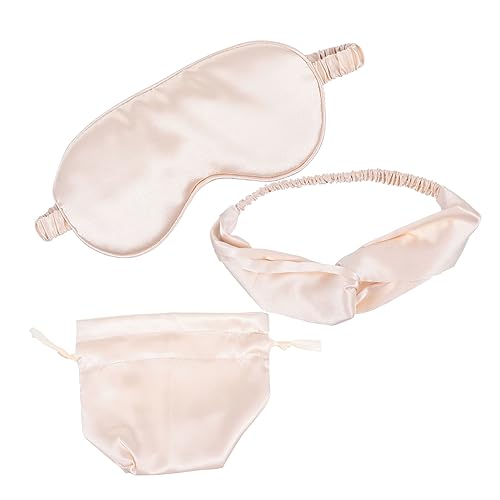 TOVINANNA Schlafaugenmaske Aus Seide Stirnbänder Und Taschen Im Set Für Damen Als Geschenk Für Mädchen Und Bekannte Passend Für Verschiedene Anlässe Und Reisen von TOVINANNA