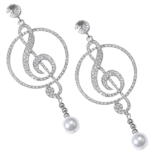 TOVINANNA Silber Musiknote Ohrringe für Damen Langanhaltend Leicht Dangle Ohrringe für Festivals und Partys Kreatives Design für Einen Auffälligen Look von TOVINANNA