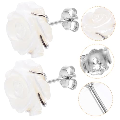 TOVINANNA Silber Ohrstecker Handgefertigte Blütenform Elegant und Leicht für Frauen zu Festen Hochzeiten und Alltagskleidung von TOVINANNA